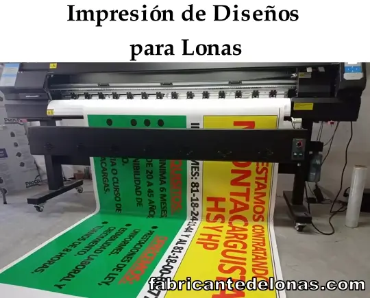 Impresión de diseños para lonas.