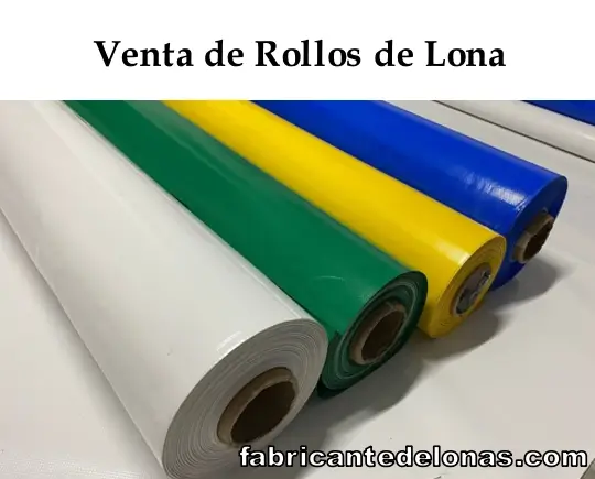 Venta de rollos de lona.