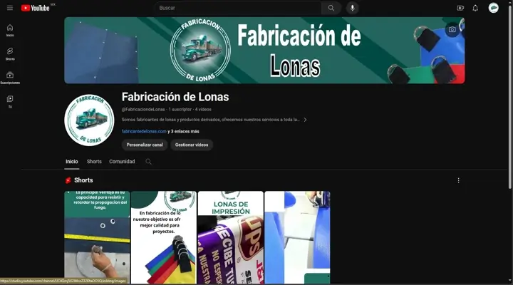 YouTube Fabricación de Lonas.